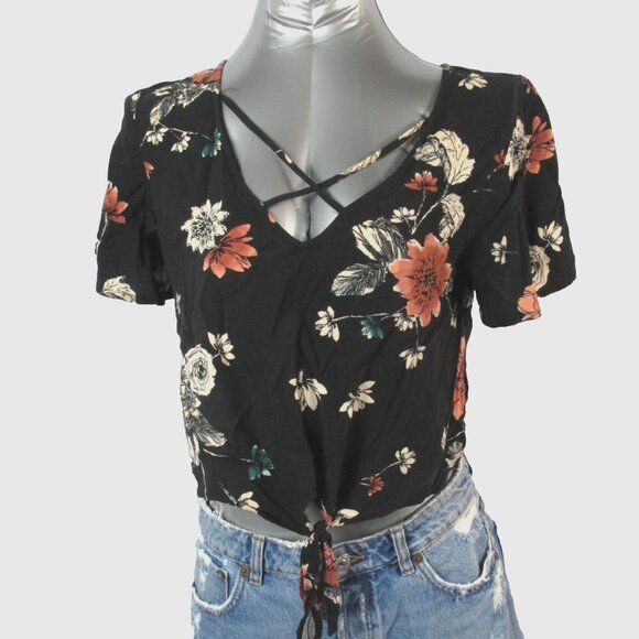 Mudd Top Vintage Bohemian Boho Hippie Flower Blouse 100% Rayon Size M - Picture 1 of 7